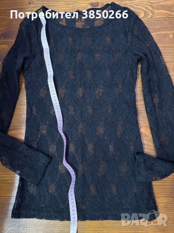 Дантелена блуза Размер М, снимка 1 - Блузи с дълъг ръкав и пуловери - 45695638