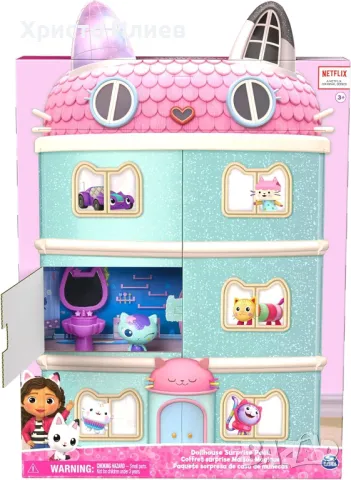 Къща с фигурки изненада Spin Master Gabby's Dollhouse Куклената къща на Габи, снимка 1 - Фигурки - 49257417