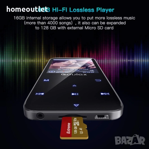 ПРОМОЦИЯ MP3 плейър COULAX с Bluetooth, 2.4'' екран и HiFi звук, снимка 8 - MP3 и MP4 плеъри - 53708515