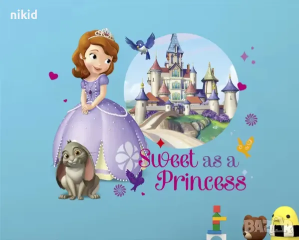 2 вид Принцеса София Първа Sofia the First стикер лепенка за стена мебел детска стая, снимка 1 - Други - 22731911