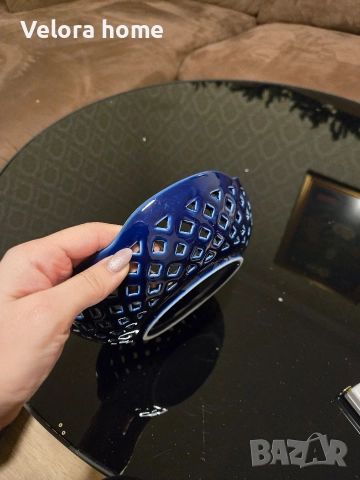 Синя купа/фруктерия от КОБАЛТ, снимка 5 - Прибори за хранене, готвене и сервиране - 52805406