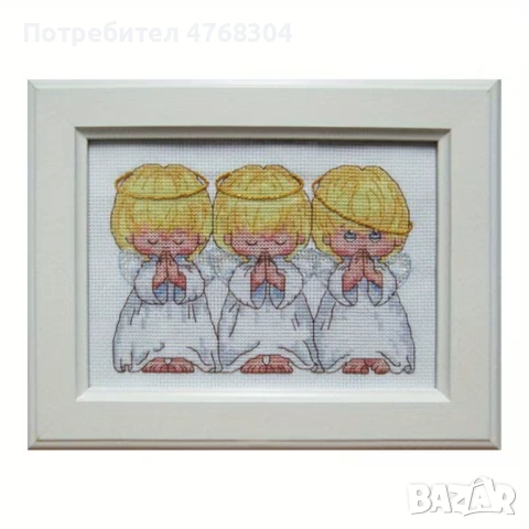 Гоблен ангелчета – комплект за бродиране – начинаещи, снимка 3 - Гоблени - 53876056