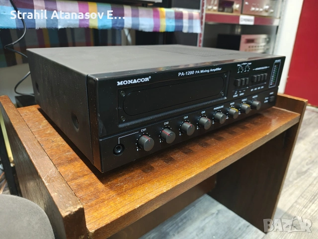 MONACOR PA 1200 - Усилвател, снимка 2 - Ресийвъри, усилватели, смесителни пултове - 53598312