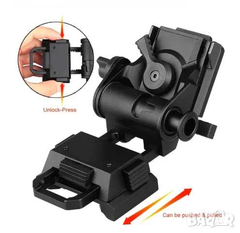 L4G24 NVG Mount Bracket Helmet Mounting for PVS15 PVS18 PGPNVG18 Foldable Night Vision Goggle Holder, снимка 12 - Спортна екипировка - 48150361