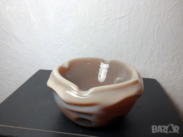 Месивен стъклен пепелник Mid-century classic , снимка 5 - Други - 53566159