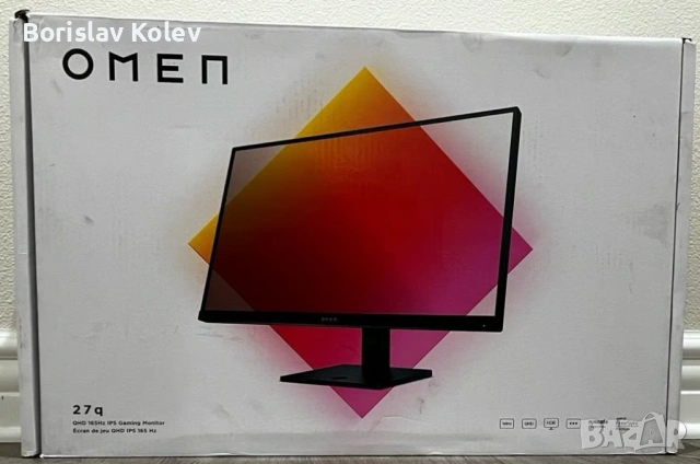 Монитор HP Omen 27q 165Hz, снимка 3 - Монитори - 53236091