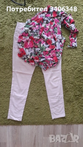 Блузка на цветя. M/L, снимка 9 - Потници - 54180638