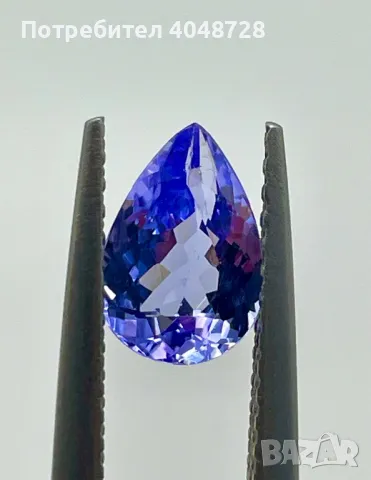 Инвестиционен естествен Танзанит 1.87ct. ALGT Сертификат, снимка 3 - Други - 47376787