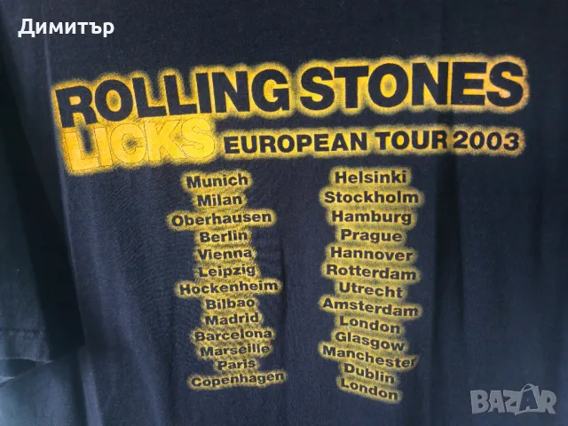 Тениска на Rolling Stones Lickis 2003 band tee European tour rock music t-shirt , снимка 8 - Тениски - 47223571