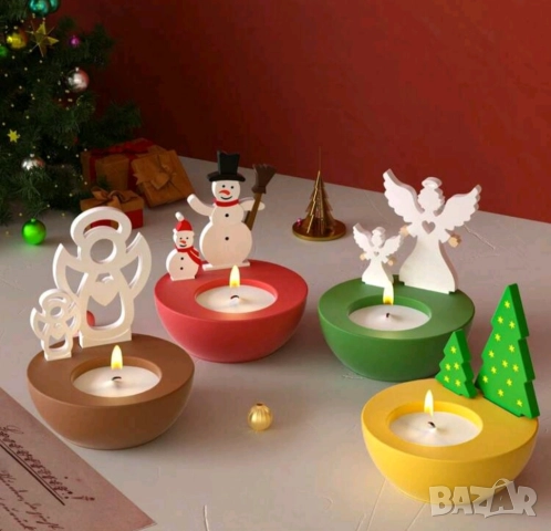 Комплект два молда за 4 вида коледни свещници 