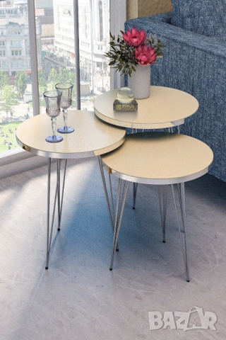 Масички за кафе - комплект 3 бр. , снимка 4 - Маси - 54170445