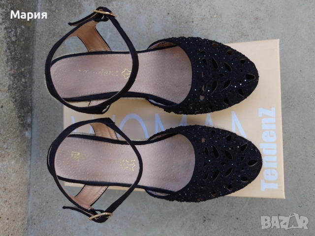 Велурени еспадрили на платформа, снимка 6 - Сандали - 51202686