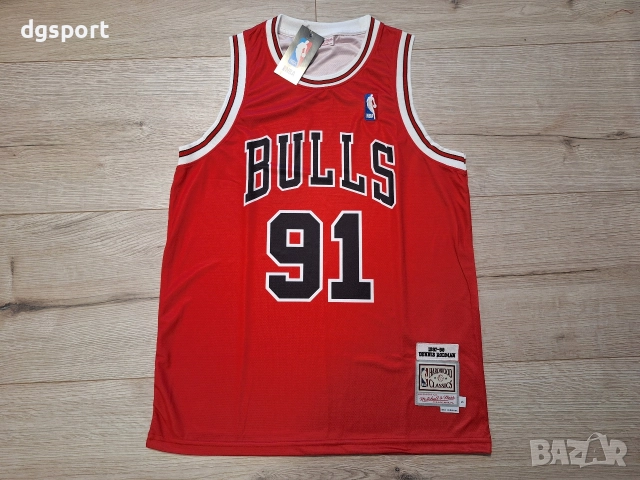 Баскетболен потник на Денис Родман #Чикаго Булс #91# Mitchell&Ness!