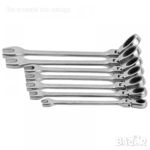 Комплект звездогаечни тресчотни ключове с чупещо рамо 7 части RockForce, снимка 3 - Други инструменти - 50360617