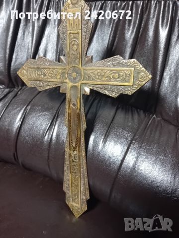 масивен християнски кръст, снимка 2 - Антикварни и старинни предмети - 46238261