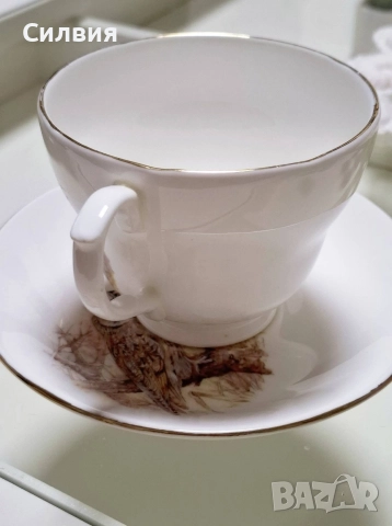 Винтидж чаша с чинийка , снимка 3 - Чаши - 52764049