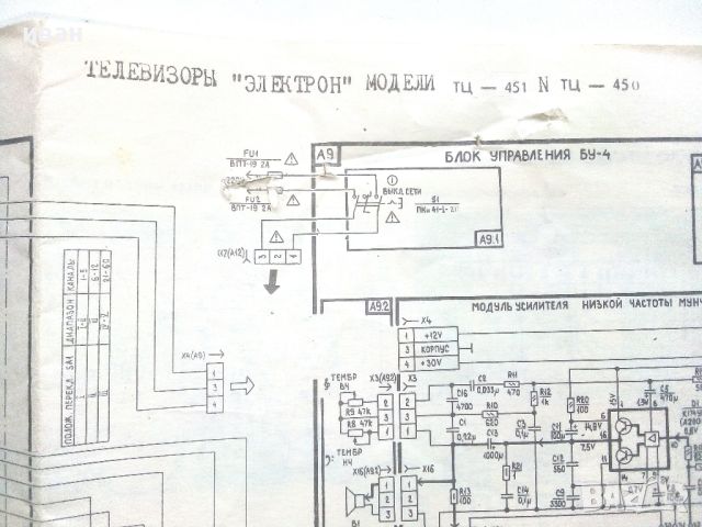 Лот стари телевизионни принципни схеми, снимка 8 - Специализирана литература - 46498713