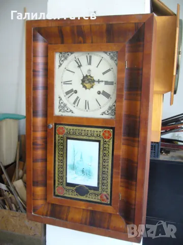 Старинен Стенен Часовник Brass Clocks - Работещ, снимка 2 - Антикварни и старинни предмети - 49627347