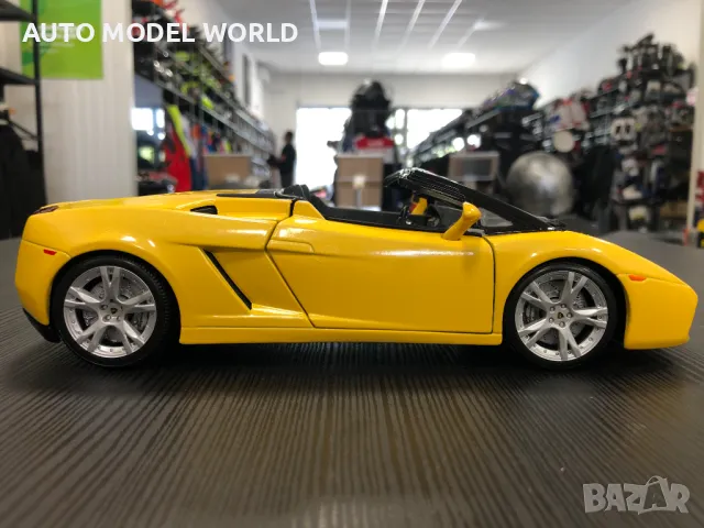 BBURAGO метална колекционерска количка LAMBORGINI GALLARDO SPYDER 1:18, снимка 2 - Колекции - 47162568