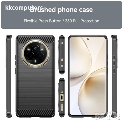 Realme 14 Pro 5G Удароустойчив Carbon Fiber Калъф и Протектор, снимка 9 - Калъфи, кейсове - 50766768