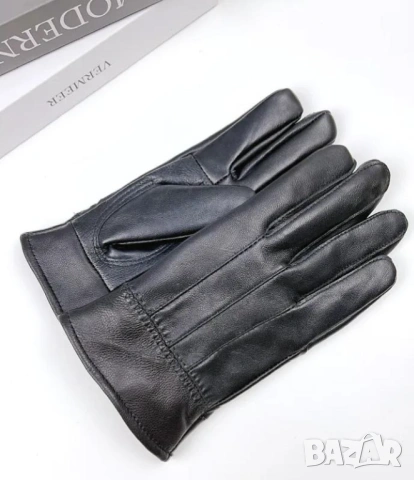 Мъжки Зимни Топли Поларени Ръкавици от Естествена Агнешка Кожа Шофиране Автомобил Мотор Бус Джип Тир, снимка 4 - Ръкавици - 53429244