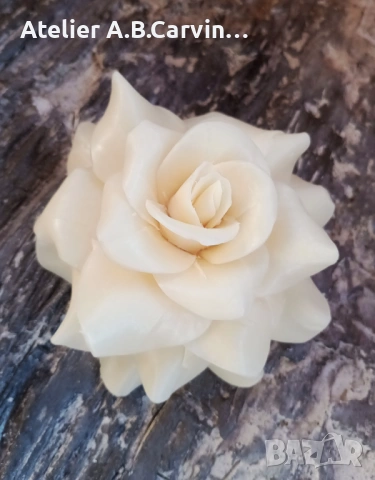 Класическа роза от сапун, ръчно изваяна, за декорация в дома или за подарък, снимка 2 - Декорация за дома - 53608052