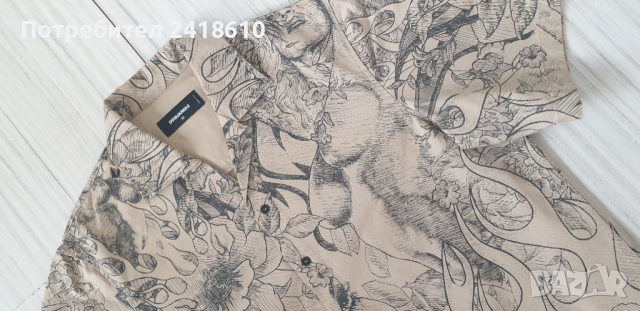 DSQUARED2 Cotton Made in Italy Size 50 / L НОВО ! ОРИГИНАЛ! Мъжка Риза!, снимка 2 - Ризи - 53348059