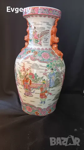 Антична керамична китайская ваза 47 см, снимка 3 - Вази - 50040966