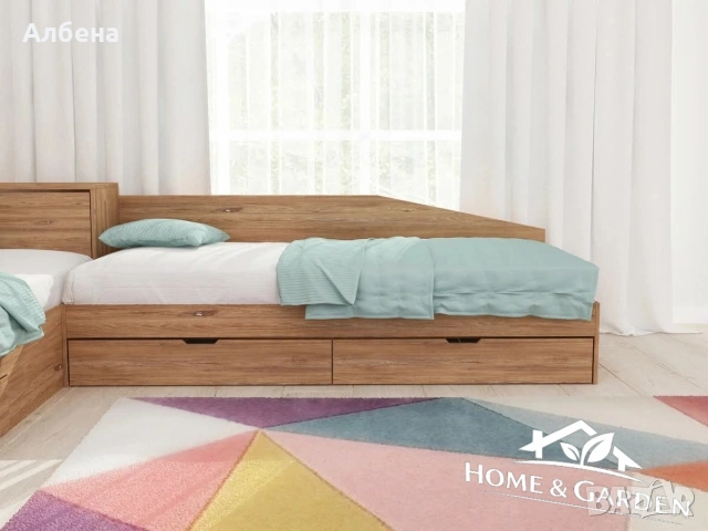 Ъглови легла с чекмеджета , снимка 2 - Спални и легла - 53860159