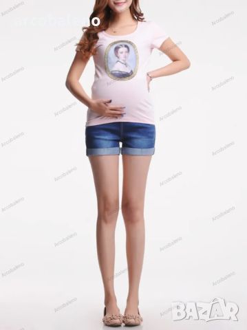 Ежедневни дънкови шорти за бременни, снимка 5 - Дрехи за бременни - 45351608