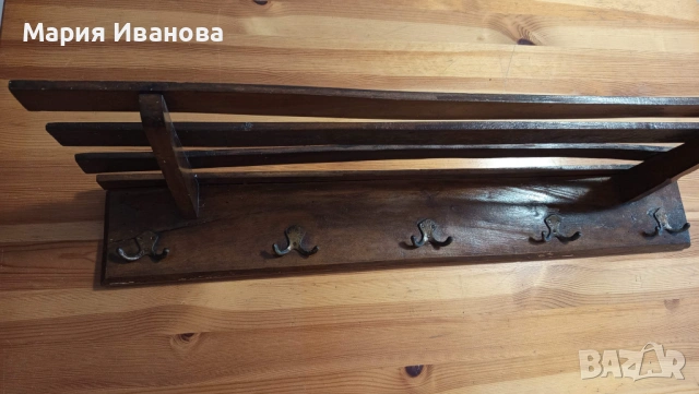 Стенна ретро закачалка, дървена, снимка 8 - Закачалки - 53821464