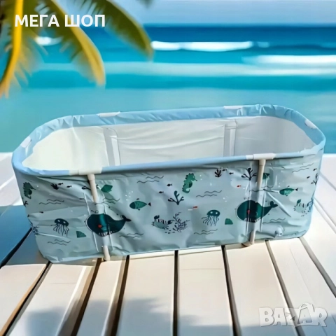 Сгъваема преносима вана XXL с възглавница и топлоизолация – Комфорт и удобство в малката баня, снимка 4 - Душ кабини и вани - 52908062