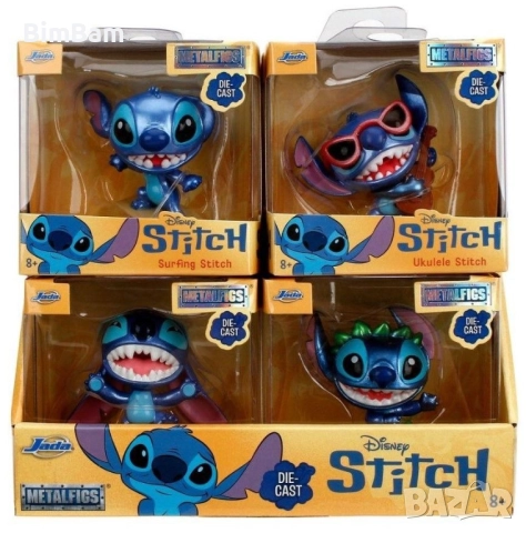 Оригинална метална фигурка - Stitch / Jada Toys  / Disney - различни модели, снимка 2 - Фигурки - 52377320