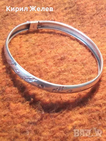 Стара СТИЛНО РЪЧНО ОРНАМЕНТИРАНА РЕТРО АРТ СРЕБЪРНА ГРИВНА СРЕБРО 925 МАЙСТОРСКА ИЗРАБОТКА 49296, снимка 12 - Антикварни и старинни предмети - 48492997