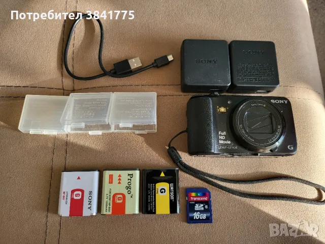 Sony DSC-HX10V с три батерии, снимка 2 - Фотоапарати - 49562703