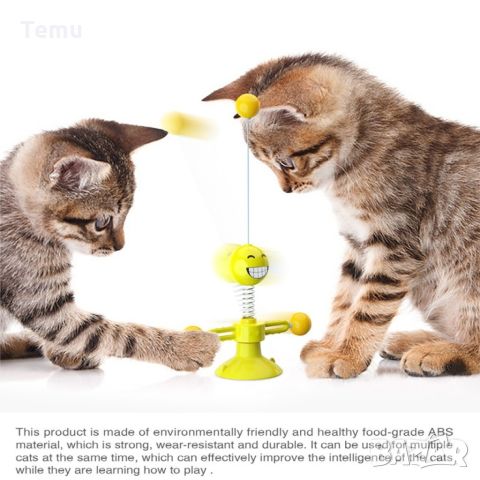 Забавна и възпитателна въртяща се играчка за котки - цвета се изпраща според наличността в склада, снимка 7 - За котки - 45718339