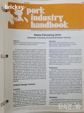 Англоезичен наръчник свинепроизводството Pork Industry handbook 1999, снимка 10 - Специализирана литература - 48988939