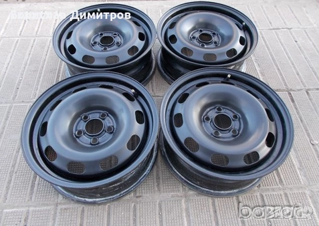 Продавам 4 бр. железни джанти 15" 5x110, центр. 57.1мм
