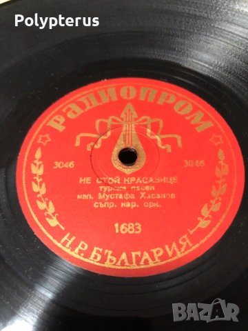 Стара българска шеллакова плоча, снимка 2 - Грамофонни плочи - 53532795