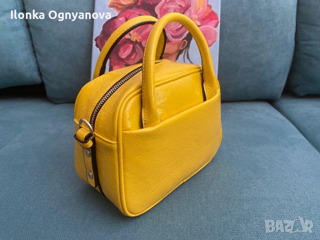 Новa дамска чанта Parfois жълт лак, снимка 5 - Чанти - 46391136