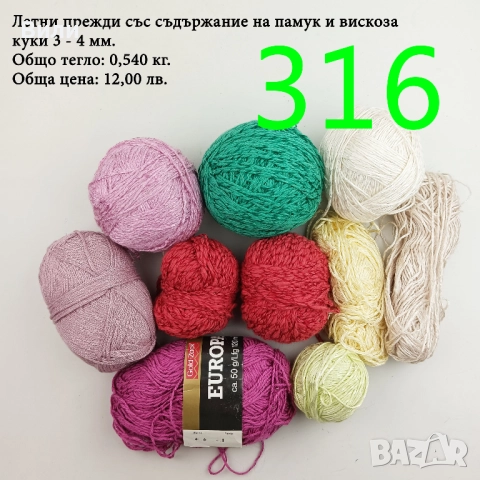 Евтини прежди в малки количества - нови и остатъци , снимка 7 - Други - 52042509