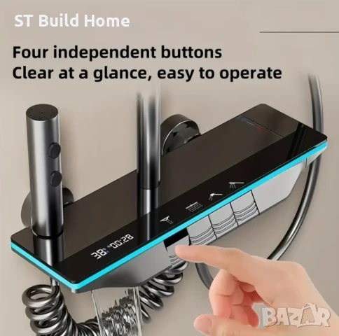 Луксозна душ система с LED и дисплей , снимка 3 - Душове - 51138916