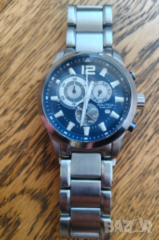 Красив часовник Nautica с качествен швейцарски механизъм, бартер, снимка 5 - Мъжки - 53799243