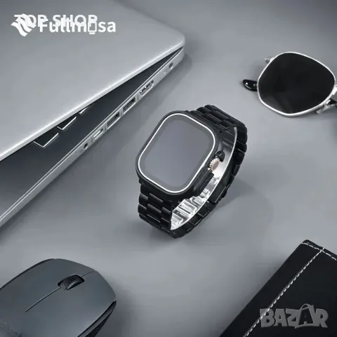 Fullmosa, съвместим с каишка от неръждаема стомана на Apple Watch 42 mm 44 mm 38 mm 40 mm, снимка 4 - Смарт гривни - 48762263