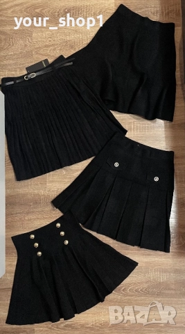 Различни модели дамска къса пола плисе финно машинно плетиво , снимка 2 - Поли - 52698626
