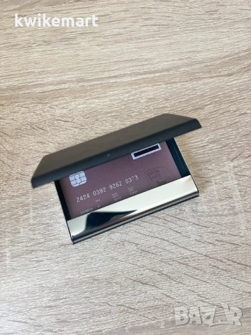 Калъф за карти / портфейл с RFID защита Troika Marble Safe, черен, снимка 5 - Портфейли, портмонета - 50835594