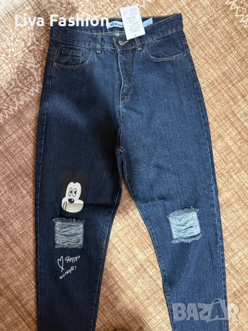 Дънки мики маус, снимка 2 - Дънки - 53150447