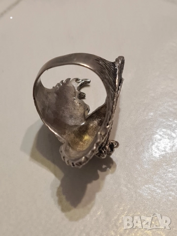Сребърен пръстен Орел Проба 925, снимка 6 - Пръстени - 52540497