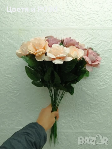 Изкуствено цвете разлистен божур, снимка 5 - Изкуствени цветя - 50704307