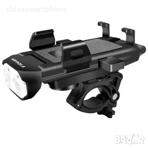Фар за велосипед 4 в 1 – 6000Lm LED, Стойка за телефон, снимка 2 - Части за велосипеди - 50651901